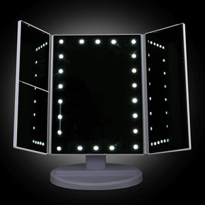 The Zebra Effect Health & Beauty > Makeup Mirrors Embellir LED  Tri-Fold Make Up Mirror MM-TRI-WH-1X2X3X