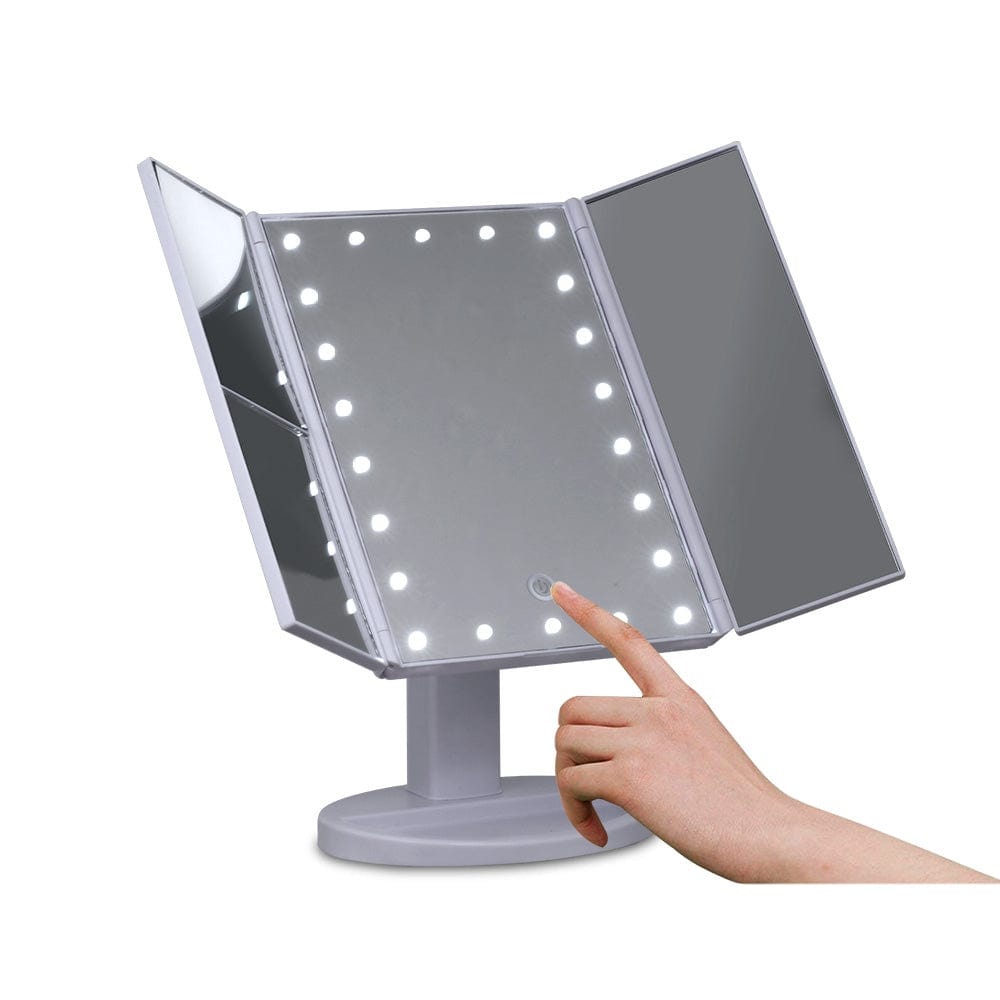 The Zebra Effect Health & Beauty > Makeup Mirrors Embellir LED  Tri-Fold Make Up Mirror MM-TRI-WH-1X2X3X