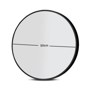 
                
                    Load image into Gallery viewer, The Zebra Effect Health &amp;amp; Beauty &amp;gt; Makeup Mirrors Embellir Round Wall Mirror 50cm Makeup Bathroom Mirror Frameless MM-WALL-ROU-BK-50
                
            