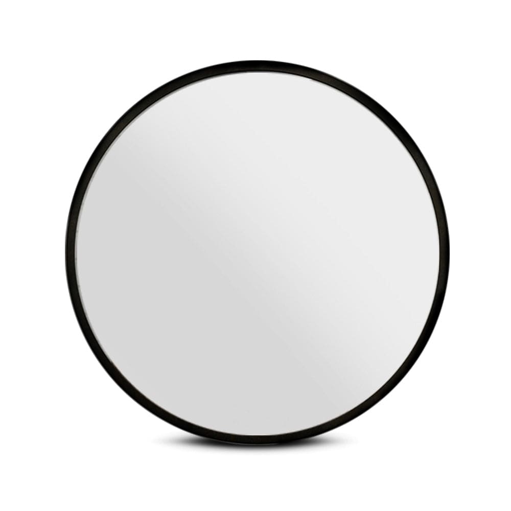 The Zebra Effect Health & Beauty > Makeup Mirrors Embellir 80cm Wall Mirror Bathroom Round Makeup Mirror MM-WALL-ROU-BK-80