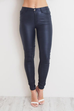 Navy Oil Rigger High Rise Waist Paris Jean - Refuge Denim - The Zebra Effect