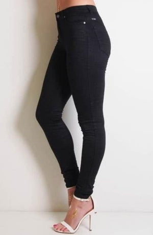 Refuge Denim Onyx Gelato Legs Ladies Jean High Rise - Black - The Zebra Effect