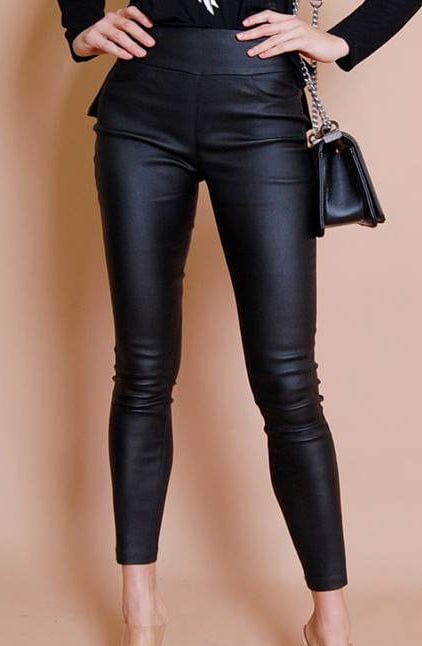 Refuge Jeans Refuge Black Oil Rigger Jean Pull Up Mid Rise Waist - Black
