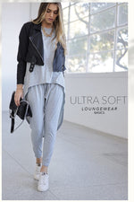 Refuge Clothing - Ladies Grey Basic Drop Crotch Super Soft Pants