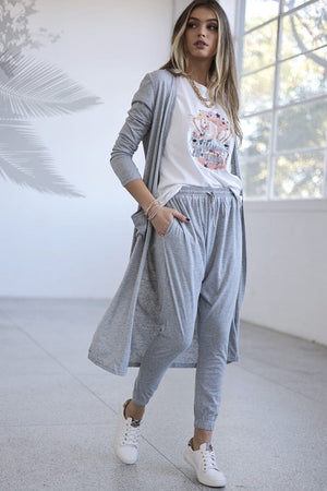 Refuge Jeans Refuge Clothing - Ladies Grey Basic Drop Crotch Super Soft Pants