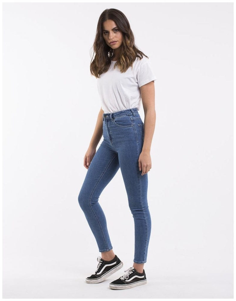 Silent Theory Vice Skinny Jean High Rise Blue Bell Shade