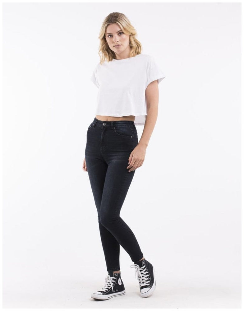 Silent Theory Vice Skinny Jean High Rise - PETROL