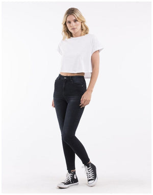Silent Theory Vice Skinny Jean High Rise - PETROL
