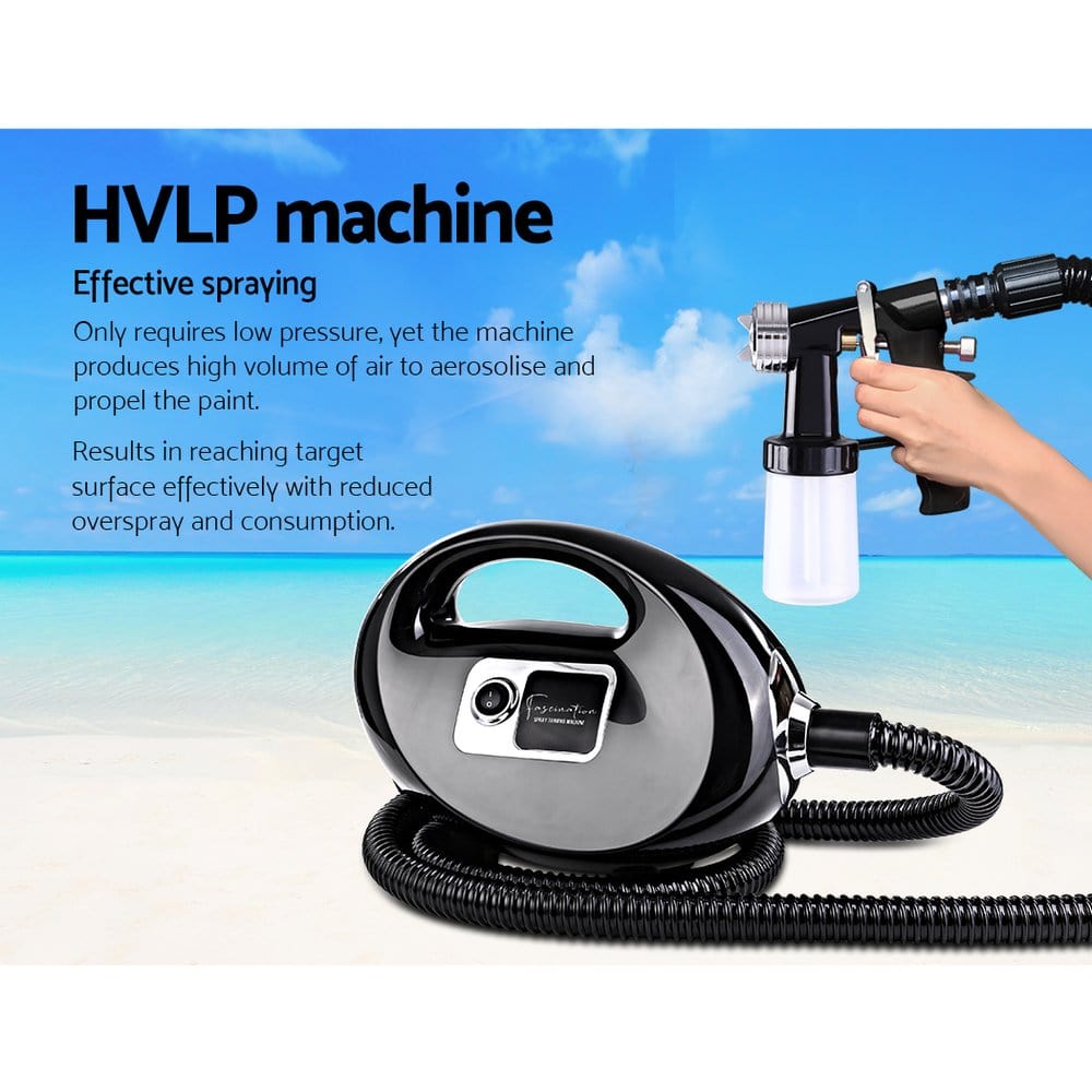 
                
                    Load image into Gallery viewer, HVLP Spray Tan Professional Spray Tan Machine Sunless Tanning Gun Kit HVLP System Black TAN-HVLP700-SM-BK
                
            