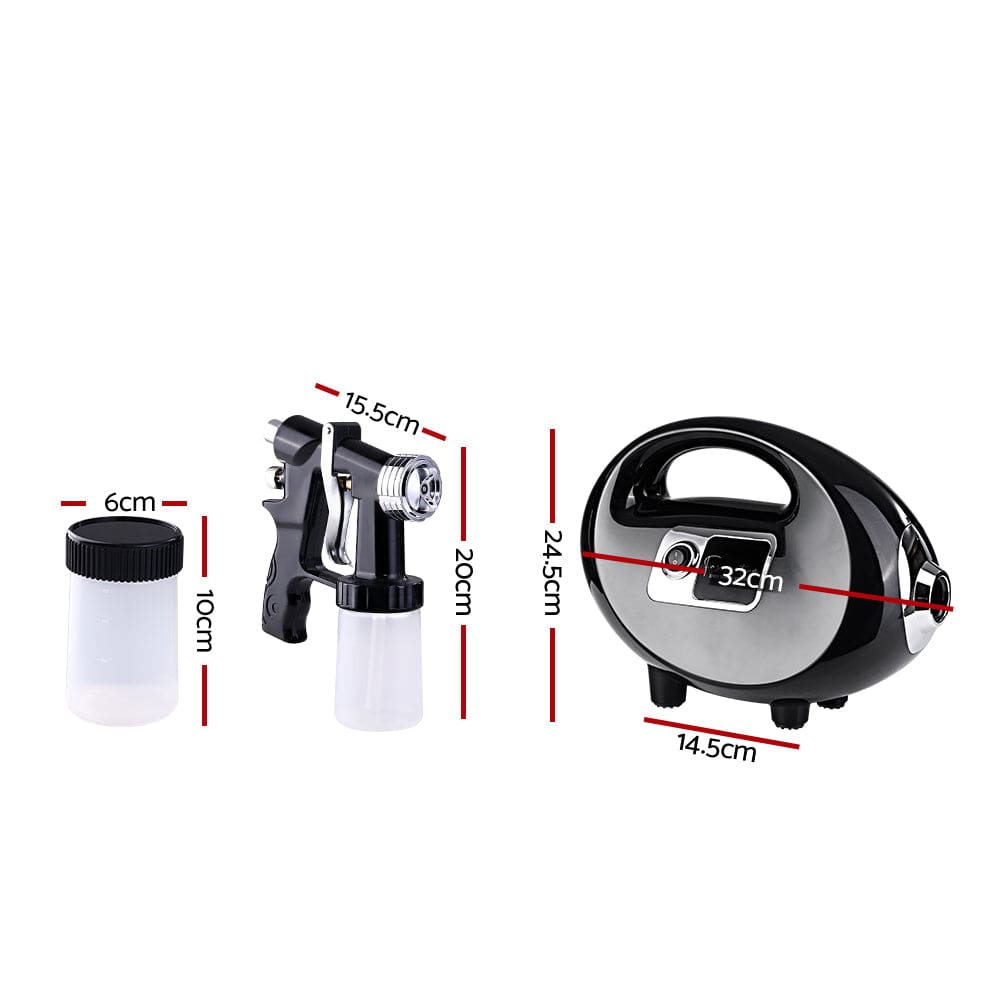 The Zebra Effect Health & Beauty > Spray Tan Professional Spray Tan Machine Sunless Tanning Gun Kit HVLP System Black TAN-HVLP700-SM-BK
