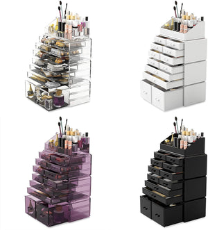 The Zebra Effect Health & Beauty > Cosmetic Storage Makeup Cosmetic Organizer Storage with 12 Drawers Display Boxes (Clear) V178-52588