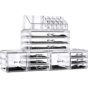 The Zebra Effect Health & Beauty > Cosmetic Storage 11 Drawers Clear Acrylic Tower Organiser Cosmetic jewellery Luxury Storage Cabinet V63-831611