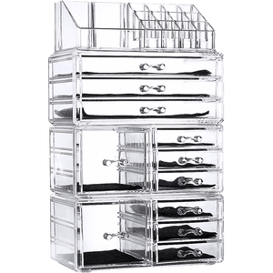 The Zebra Effect Health & Beauty > Cosmetic Storage 11 Drawers Clear Acrylic Tower Organiser Cosmetic jewellery Luxury Storage Cabinet V63-831611