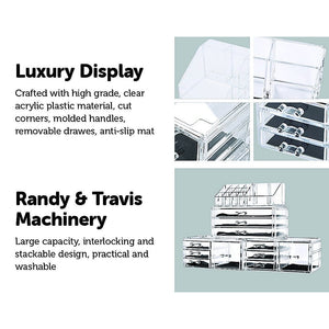 The Zebra Effect Health & Beauty > Cosmetic Storage 11 Drawers Clear Acrylic Tower Organiser Cosmetic jewellery Luxury Storage Cabinet V63-831611
