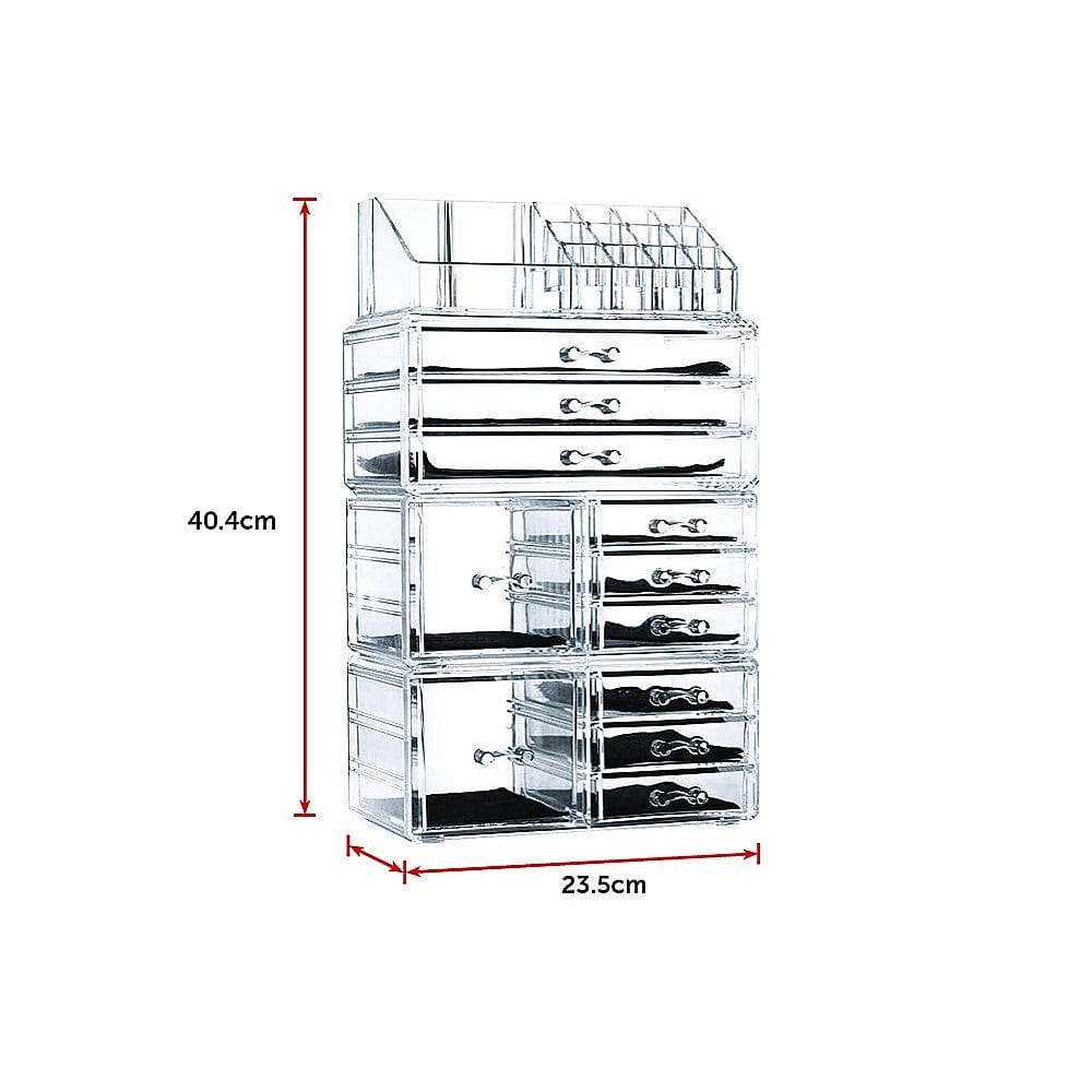 
                
                    Load image into Gallery viewer, The Zebra Effect Health &amp;amp; Beauty &amp;gt; Cosmetic Storage 11 Drawers Clear Acrylic Tower Organiser Cosmetic jewellery Luxury Storage Cabinet V63-831611
                
            