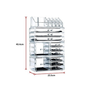 The Zebra Effect Health & Beauty > Cosmetic Storage 11 Drawers Clear Acrylic Tower Organiser Cosmetic jewellery Luxury Storage Cabinet V63-831611