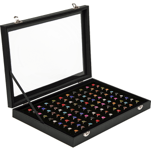 100 Earring Ring Holder Jewellery/Necklace Display Storage Gift Box Show Cases