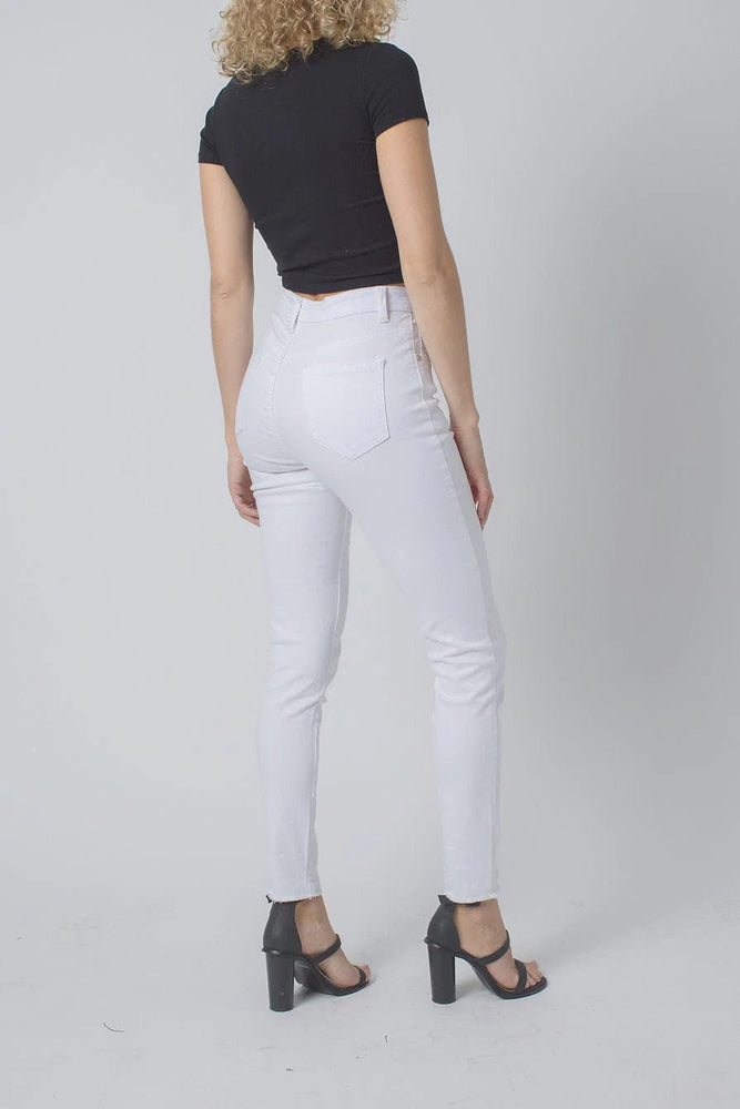 Wakee Denim Jeans Wakee Denim Jean Skinny High Rise 69941 - White
