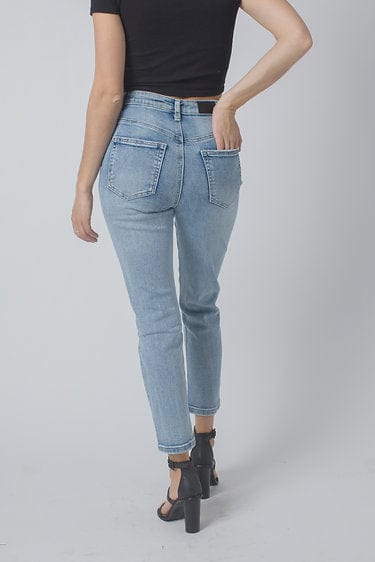 Wakee Denim Straight Leg Jean Wakee Denim Jean Straight Leg Stretch High Rise - Blue
