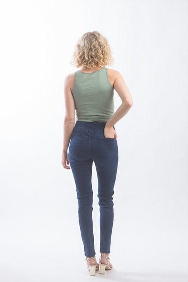 
                
                    Load image into Gallery viewer, Wakee Denim Ladies Pull On Jean Denim Pant Wakee Denim Ladies Plain Pull Up Jean Pant
                
            