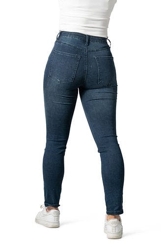 Wakee Denim Skinny Leg Denim Jeans Wakee Denim Stretch Jean Skinny Leg High Rise - Navy